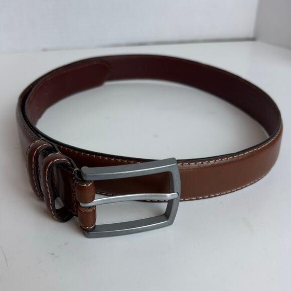 EDDIE BAUER Genuine Leather Belt Brown 32 014-3517 - Picture 1 of 5